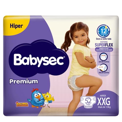 RECORRÊNCIA Fralda Babysec Premium Hiper XXG 52 Unidades