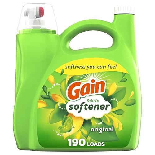 Gain Liquid Fabric Softener, Original Scent, 140 FL OZ LIQ., 190 Loads, Smooth Touch - softness you can feel