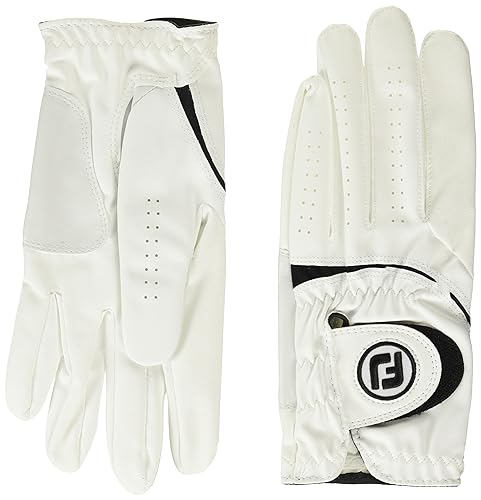 FootJoy Men's WeatherSof 2-Pack Golf Glove, White, X-Large, Worn on Left Hand
