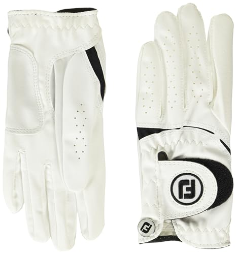 FootJoy Women's WeatherSof 2-Pack Golf Glove, White, Medium, Worn on Left Hand