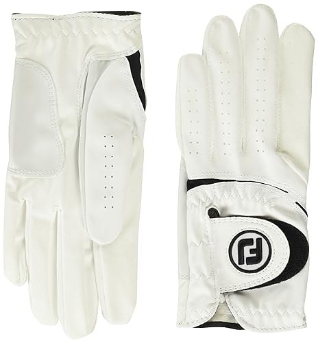 FootJoy Men's WeatherSof 2-Pack Golf Glove, White, Medium/Large, Worn on Left Hand