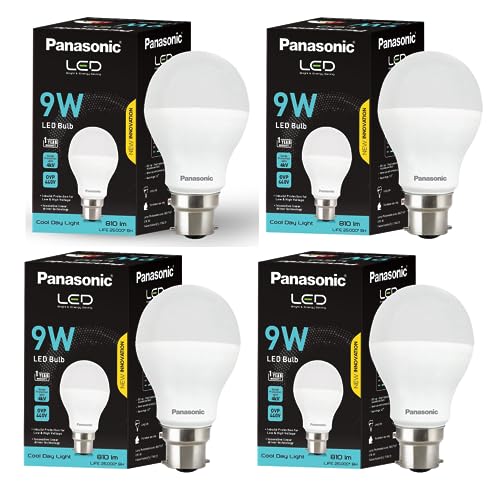 Dura Saver 9W Bulb, B22 LED Bulb Base For Home & Office, 1 Year Warranty, Energy Efficiet, 6500K Cool Daylight (Pack of 4)