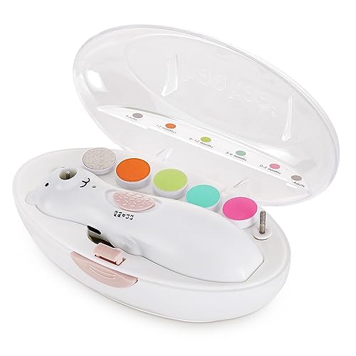 Haakaa Happii Bear Rechargeable Electric Baby Nail Trimmer – Baby Nail Clippers/Baby Nail File – Whisper Quiet & LED ...