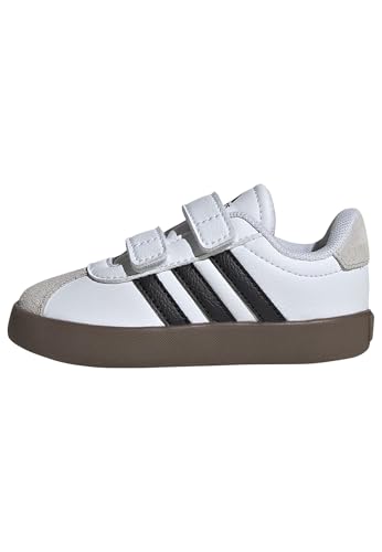 adidas Unisex-Kids VL Court 3.0, White/Black/Grey, 7K