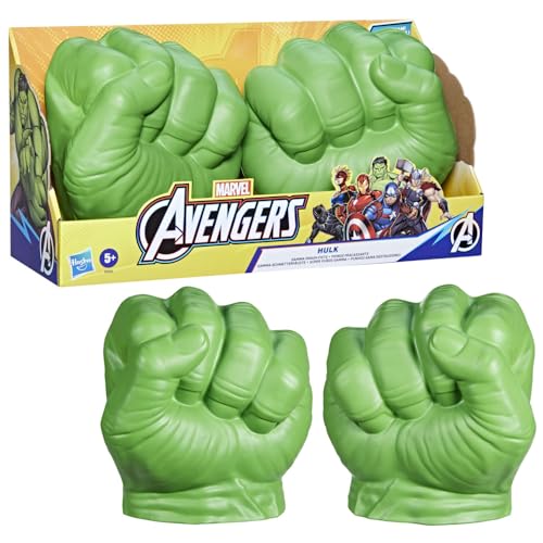 Marvel Hulk Gamma Smash Fists, Soft Foam Role Play Toy, Avengers Super Hero Toys for Kids Ages 5 and Up