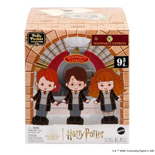 Polly Pocket Collector Playset, Harry Potter Compact with 5 Dolls and 11 Accessories