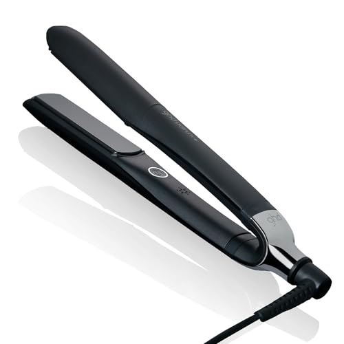 (-44%) ghd platinum+ black - Intelligenter professioneller Haarglätter, weniger Haarbruch, mehr Glanz und Farbschutz, Ultra-Zone-Technologie, optimale Kämmtemperatur 185ºC homogen