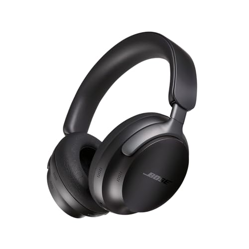 Bose QuietComfort Ultra Bluetooth Headphones, Wireless Headphones with Spatial Audio, Over Ear Noise Cancelling with Mic, Up to 24 Hours of Playtime, Black