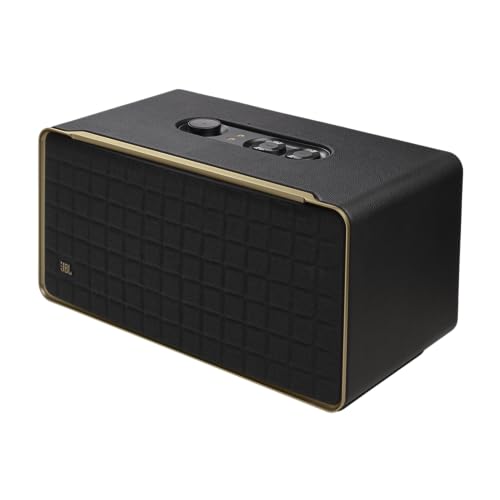 JBL Authentics 500 Hi-Fidelity Smart Home Lautsprecher – 70er Jahre Retro-Design Bluetooth Box – Mit Google Assistant, Alexa, AirPlay und JBL One App