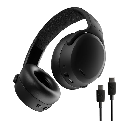 (-30%) Skullcandy Crusher ANC 2 Over-Ear Noise Cancelling Wireless-Kopfhörer mit Sensory Bass, 50 Std. Akkulaufzeit, Skull-iQ, Alexa-Unterstützung, Mikro, Bluetooth-kompatibel - Schwarz