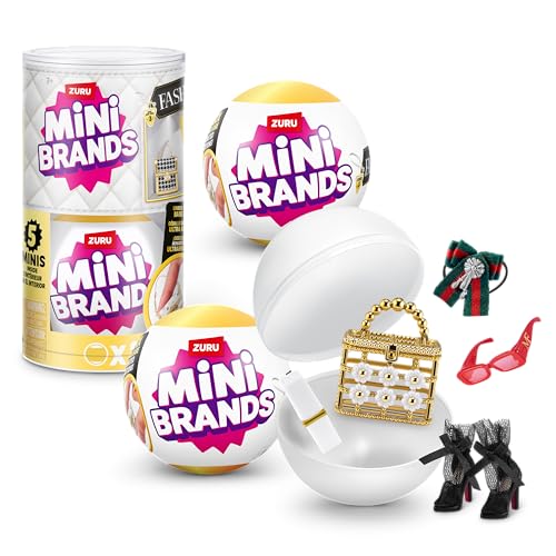 Mini Brands Fashion 2 Pack Series 3 by ZURU Real Miniature Fashion Brands Collectible Toy, 2 Capsules of 5 Mystery Miniature Brands for Girls, Teens, Adults and Collectors (2 Pack)