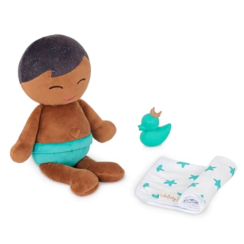 Lullababy – 14-Inch Bath Doll – Warm Skintone & Blonde Hair Baby Boy with Accessories – Soft Plush Body – Real Water Play – Toddler Toy – Ages 2+