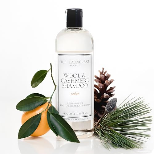 The Laundress Wool & Cashmere Shampoo, Double Concentrated, Cedar Scent, Wool Detergent, Wool Wash, Cashmere Shampoo, 16 Fl Oz