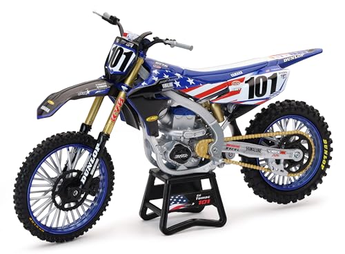 NewRay Toys Yamaha YZ450F Motocross of Nations Bike Eli Tomac Race Team Replica, 1:12 Scale, Kids, Gifts, Birthdays