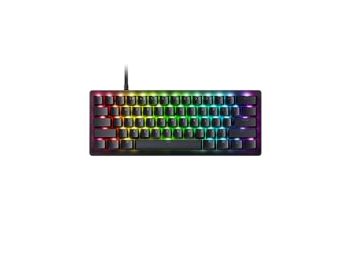 Razer Huntsman V3 Pro Mini - Analoge optische E-Sport Gaming-Tastatur im 60% Format - Snap Tap - Rapid Trigger - Schnell-Feuer Modus - Doubleshot-PBT