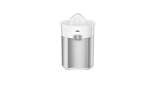 (-26%) Braun CitrusQuick 5 CJ5050 WH Zitruspresse, Direkter Saftauslauf, Anti-Tropf-Auslauf, Start/Stopp-Automatik, einfache Reinigung, Direktserviersystem, Inklusive Schutzdeckel, 60W, Weiß