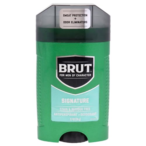 BRUT Signature Scent Antiperspirant and Deodorant - Scented Deodorant Stick for Men - Powerful Sweat Protection - Eliminates Odors - 2.7 oz