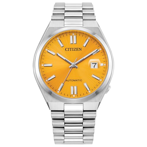 Citizen Men's Automatic Tsuyosa Watch, Yellow Dial, Stainless Steel Bracelet and Case (Model: NJ0150-56Z)