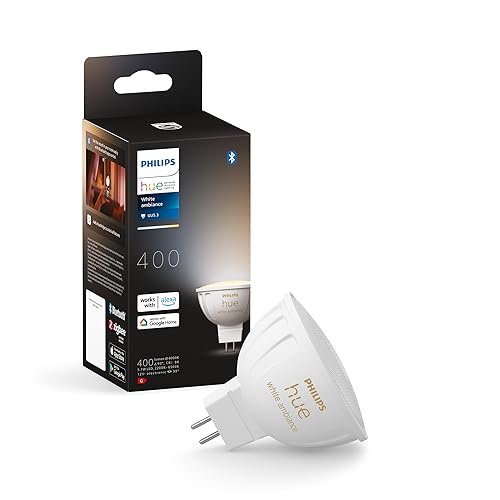 (-30%) Philips Hue White Ambiance MR16 LED Lampe, dimmbar, alle Weißschattierungen, steuerbar via App, kompatibel mit Amazon Alexa (Echo, Echo Dot)