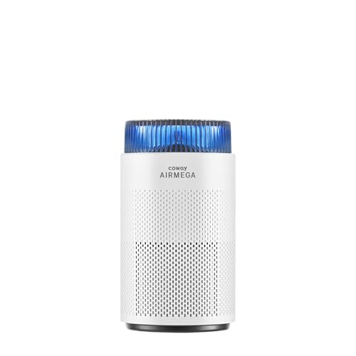 COWAY Air Purifiers for Bedroom Home up to 810 ft², True HEPA Filter for Smoke, Allergies, Pet Dander, Odor, AQI Monitor, Auto&Sleep Mode, Timer, Filter Indicator, Night Light, 3yr Warranty, 100 White