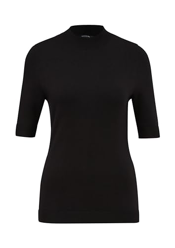 (-33%) Comma Feinstrickpullover mit Stehkragen