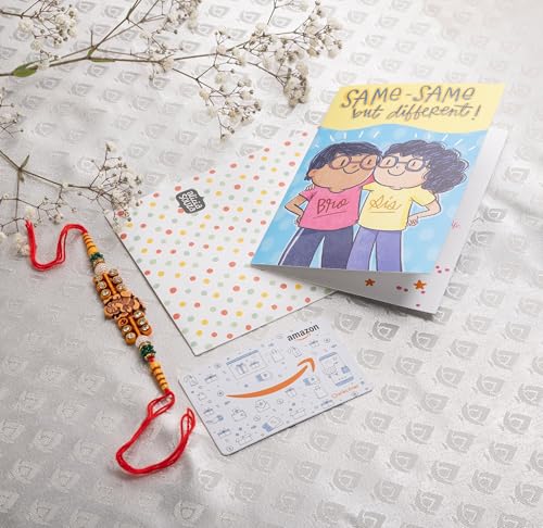 Amazon Pay Gift Card - Happy Rakshabandhan Greeting Card by Alicia Souza + Free Rakhi Inside