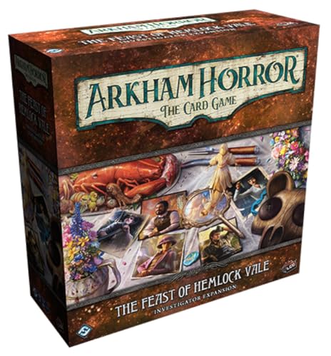 Asmodee Arkham Horror The Card Game The Feast of Hemlock Vale Campaign Expansion - Discover a Mysterious Forbidden Isle, Cooperative LCG, Ages 14+, 1-4 Players, 1-2 Hour Playtime