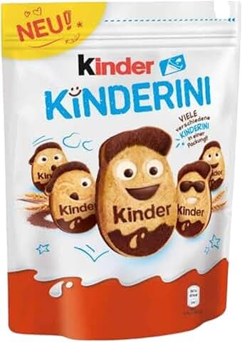 (-32%) kinder kinderini 250g | Milch- & Kakao-Mürbekekse mit Gesichtern