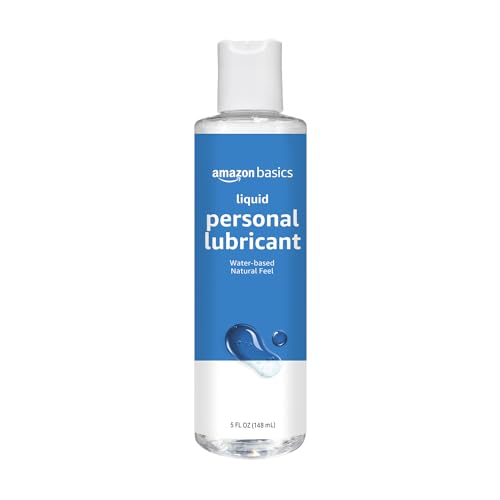 Amazon Basics Liquid Water Based Lube, 5 Fluid Ounce, Natural Feeling Personal Lubricant, Easy to Clean, Toy Friendly, Condom Compatible, 1 Pack