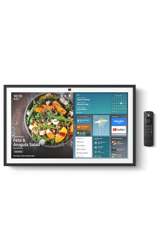 Like-New Amazon Echo Show 21 (newest model), Full HD 21" kitchen hub for home organization, with built-in Fire TV and Alexa