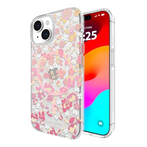 kate spade new york iPhone 15 Case / 14 / 13, Compatible with MagSafe - Flowerbed Pink Ombre