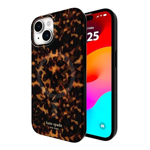 kate spade new york iPhone 15 Case / 14 / 13, Compatible with MagSafe - Tortoiseshell