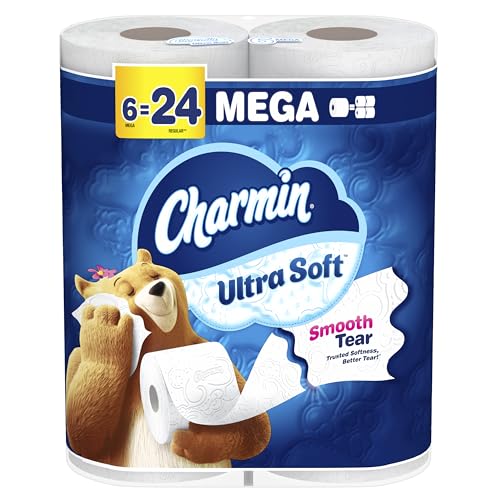 Charmin Ultra Soft Toilet Paper 6 Mega Rolls 24 Regular Rolls