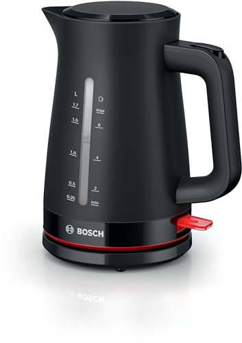 (-38%) Bosch kabelloser Wasserkocher MyMoment TWK3M123, Abschaltautomatik, Überhitzungsschutz, Tassenanzeige, beidseitige Wasserstandsanzeige, entnehmbarer Kalkfilter, 1,7 L, 2400 W, Schwarz matt
