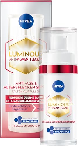 (-49%) NIVEA LUMINOUS630 Anti-Age & Altersflecken Serum, Gesichtspflege mit Thiamidol, Kollagen Booster und Hyaluronsäure für reife Haut, füllt und stärkt die Haut (30 ml)