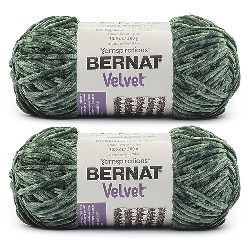 Bernat Velvet Pine Yarn - 2 Pack of 10.5oz/300g - Polyester - #5 Bulky - 315 Yards - Knitting & Crochet