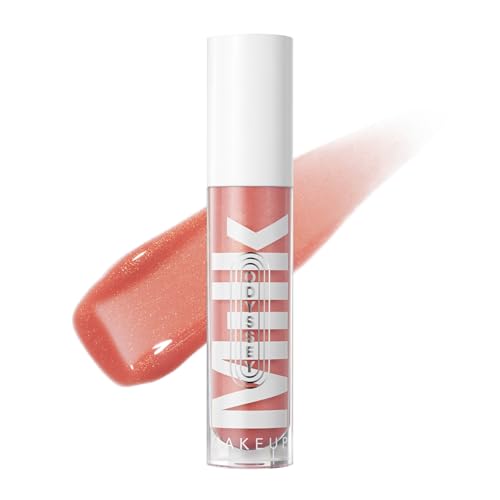 Milk Makeup Odyssey Lip Oil Gloss, Explore (Coral Shimmer) - 0.2 oz - For Fuller and Glossy Lips - Long Lasting Moisture - Semi-Sheer Color - Sweet Vanilla Scent - Vegan Cruelty Free