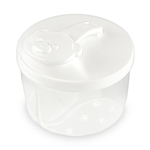 Adoleta Bebê Porta Leite Em Po Transparente Branco 300Ml - Adoleta