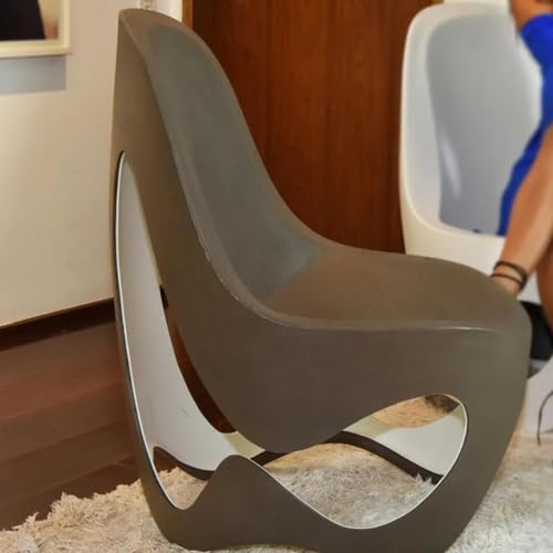 Poltrona Flow Taupe externo e branco interno