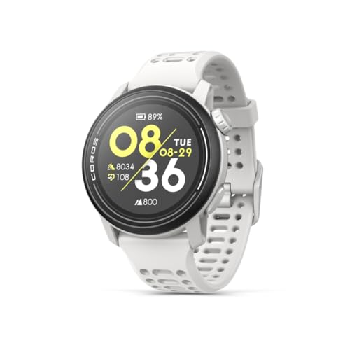 COROS PACE 3 GPS Sport Watch–Lightweight, Comfortable Running Watch, 17-Day Battery Life, Accurate GPS, Heart Rate Monitor, Navigation, Sleep Tracking, Training Plan, Run, Bike, and Ski-White Silicon
