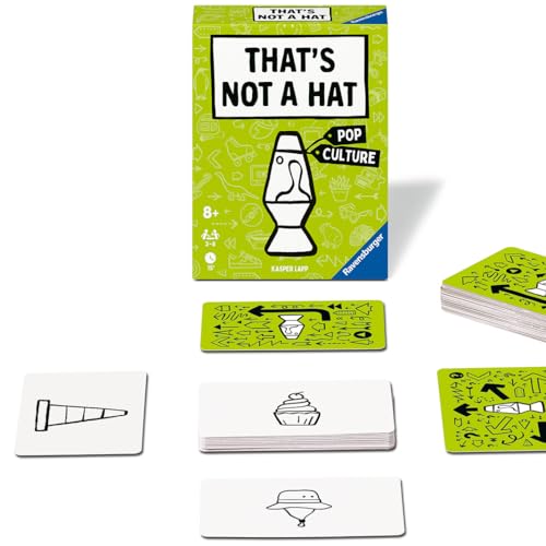 Ravensburger That’s Not A Hat - Pop Culture - Fun Bluffing & Memory Party Card Game for 3-8 Players | Fun Entertainment for Families |Travel Friendly