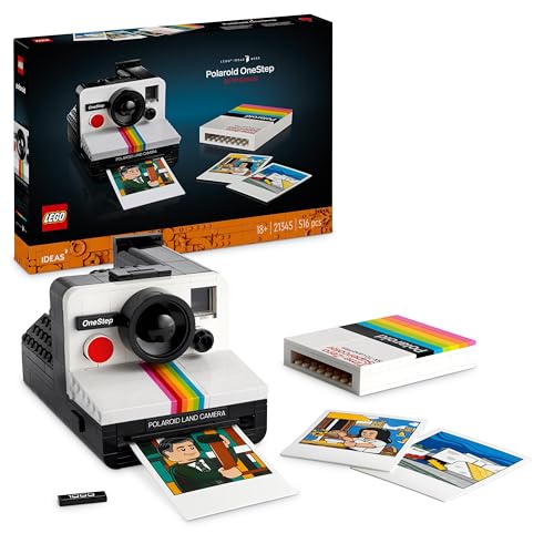 LEGO Ideas Fotocamera Polaroid OneStep SX-70 Kit Vintage di Costruzione per Adulti, Oggetto da Collezione con Dettagli Autentici, Attività Creativa, Regali di Fotografia per Uomini e Donne 21345 : Ama