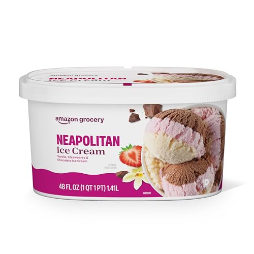 Amazon Grocery, Neapolitan Ice Cream, 48 Fl Oz (Previously Amazon Fresh, Packaging May Vary)