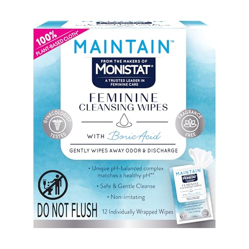 Maintain Boric Acid Feminine Wipes Fragrance Free Non Irritating And
