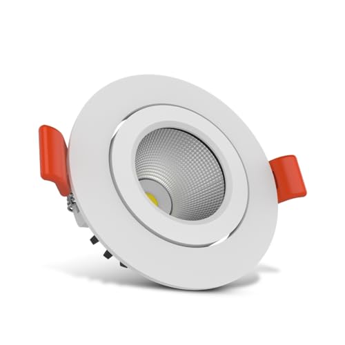 Goldmedal Orbix 9W LED Round COB Spotlight for Display & Decoration | Focus Light | Downlight for Home, Office, Restaurant & Shop| Warm White(3000K)