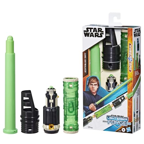 STAR WARS Lightsaber Forge Kyber Core Luke Skywalker, Officially Licensed Green Customizable Lightsaber, Toys for 4 Year Old Boys and Girls (Non-Electronic)