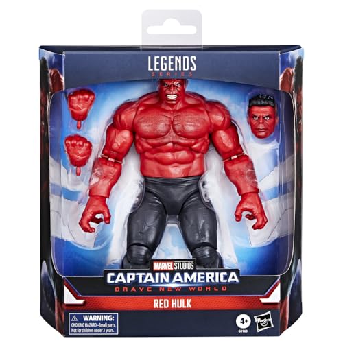 Marvel Legends Series Red Hulk, Captain America: Brave New World Collectible Deluxe 6 Inch Action Figure