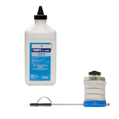 Tempo 1% Insecticidal Dust: Rapid Knockdown & Lasting Defense - Includes USA Supply Puffer