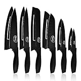 Pigeon by Stovekraft Edge Carbon Knife Set 6 Pcs Black