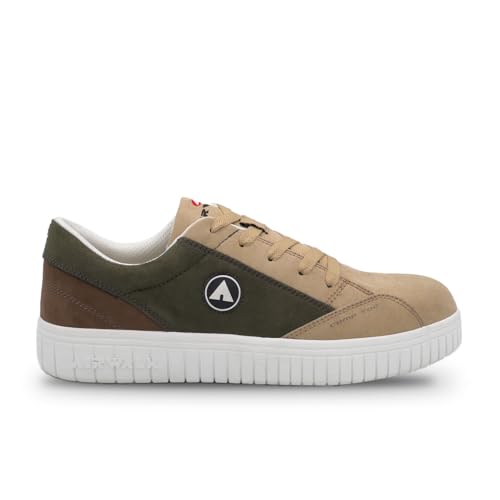 Airwalk Camino Low Top Composite Toe Men’s Industrial Work Shoes, Tan/Sail, Size 14, Medium, Comfortable & Light Work Shoes for Men, Electric Hazard, Slip Resistant